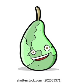 cartoon happy pear