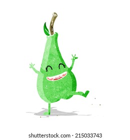 pera feliz de dibujos animados