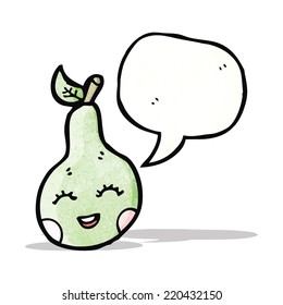 pera feliz de dibujos animados