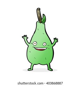 cartoon happy pear