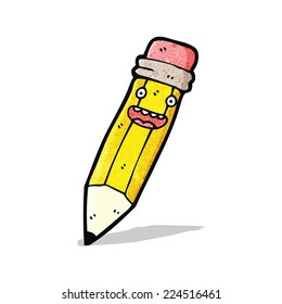 lápiz feliz de dibujos animados