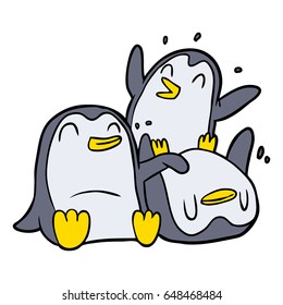 pingüinos felices
