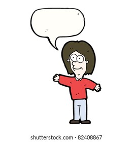 cartoon happy person