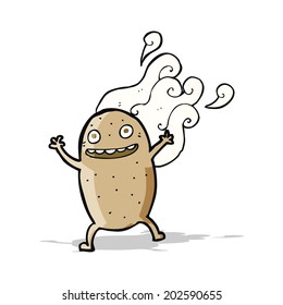 cartoon happy potato