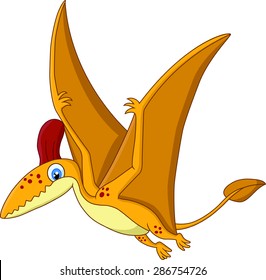 Cartoon Happy pterodactyl cartoon