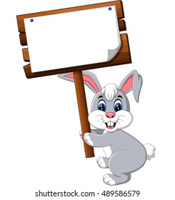 Cartoon happy rabbit