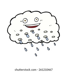 Cartoon-Frohe Regenwolke