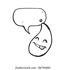 cartoon happy raindrop
