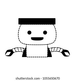 cartoon happy robot icon