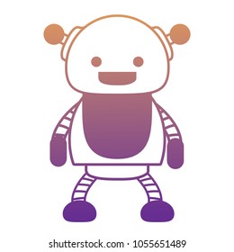 cartoon happy robot icon