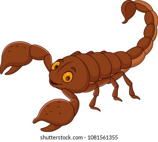 Cartoon happy scorpion