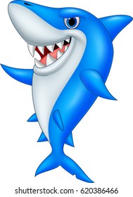 Cartoon happy shark 