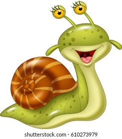 Cartoon happy snail
