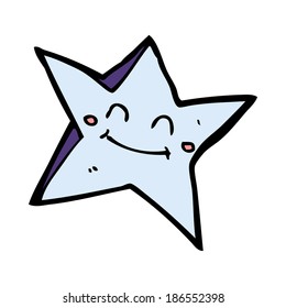caricatura de estrella feliz