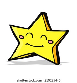 cartoon happy star character