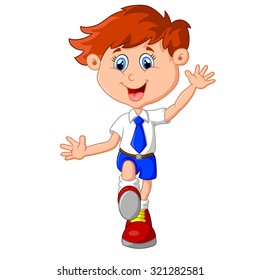 Cartoon happy student