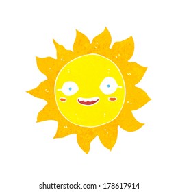cartoon happy sun