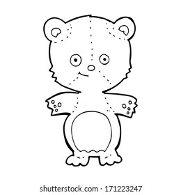 cartoon happy teddy bear