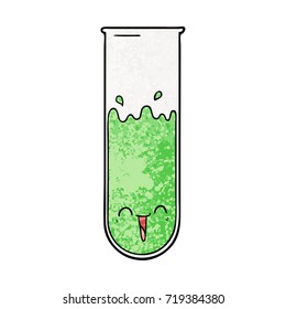 Cartoon Happy Test Tube Stock Vector (Royalty Free) 719384380 ...