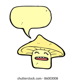 cartoon happy toadstool character