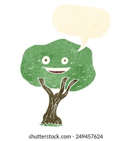 cartoon happy tree