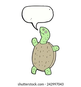 tortuga feliz con burbuja de habla