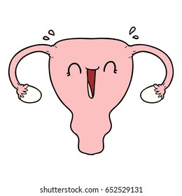 cartoon happy uterus 