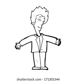 cartoon happy vampire
