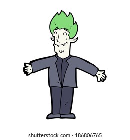 vampiro feliz de caricatura