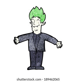 vampiro feliz de caricatura