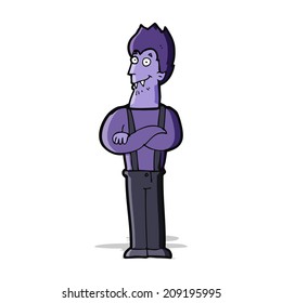 vampiro feliz de caricatura