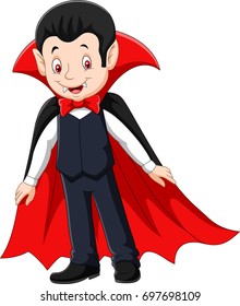Cartoon happy vampire 