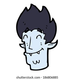 cartoon happy vampire head