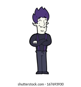Cartoon-Happy-Vampir-Mann