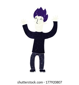 cartoon happy vampire man