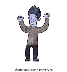 cartoon happy vampire man