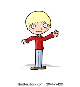 niño ondulado feliz