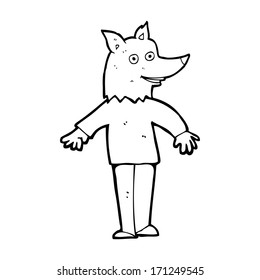 cartoon happy werewolf
