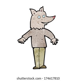 cartoon happy werewolf