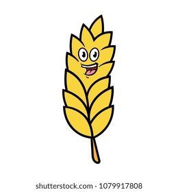 Cartoon Happy Wheat Character