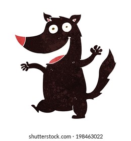 cartoon happy wolf
