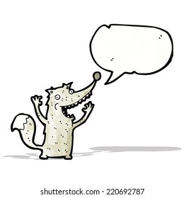 cartoon happy wolf