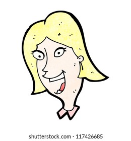 cartoon happy woman