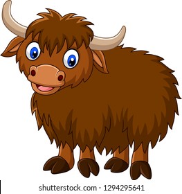 Cartoon happy yak