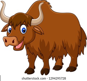 Cartoon happy yak