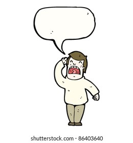 cartoon hard of hearing man
