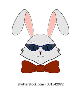 Cartoon hare, vector illustration