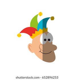 cartoon harlequin icon