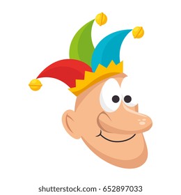 cartoon harlequin icon