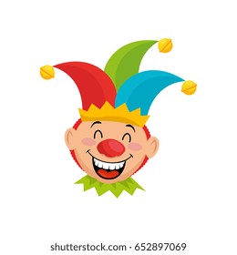 cartoon harlequin icon